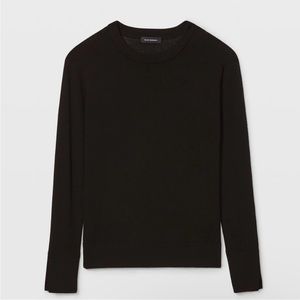 NWT! Club Monaco Mackenzie Merino Wool Crewneck Light Sweater - Black, sz. S